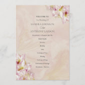 Roos Gold Azalea Wedding Programmakaart (Voorkant)