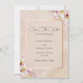 Roos Gold Azalea Wedding Save The Date (Voorkant)