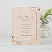 Roos Gold Azalea Wedding Save The Date (Staand voorkant)