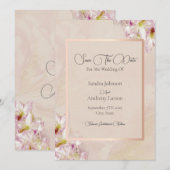 Roos Gold Azalea Wedding Save The Date (Voorkant / Achterkant)