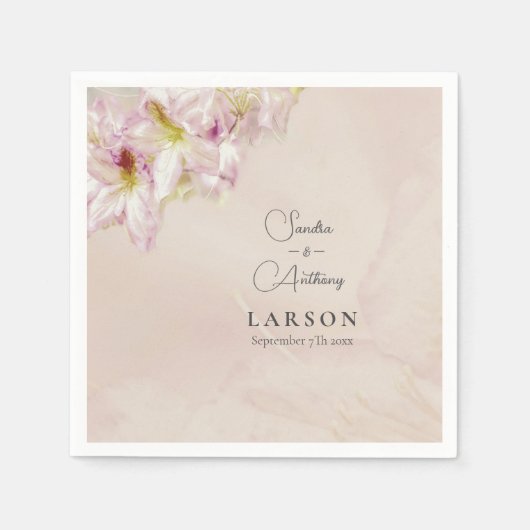 Roos Gold Azalea Wedding Servet (Voorkant)