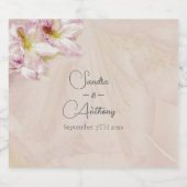 Roos Gold Azalea Wedding Sparkling Wijnetiket (Enkel label)