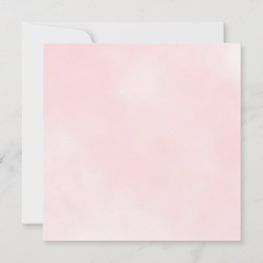 Roos Gold Baby Meisje Douche | Strooi groen Kaart (Achterkant)