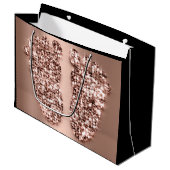 Roos Gold Baby shower Feet Boy Girl Favor Groot Cadeauzakje (Voorkant Gekanteld)