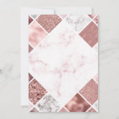 Roos Gold Baby shower Kaart (Achterkant)