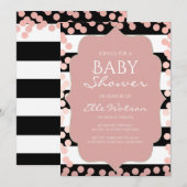Roos Gold Baby shower Kaart (Voorkant / Achterkant)
