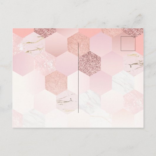 Roos Gold Baby shower sparen de datum Aankondigingskaart (Achterkant)