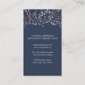 Roos Gold Baby's Breath Floral  Elegant Visitekaartje (Achterkant)