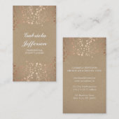 Roos Gold Baby's Breath Floral  Elegant Visitekaartje (Voorkant / Achterkant)