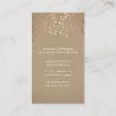 Roos Gold Baby's Breath Floral  Elegant Visitekaartje (Achterkant)