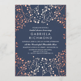 Roos Gold Baby's Breath Floral Vrijgezellenfeest Kaart