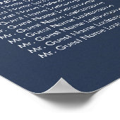 Roos Gold Baby's Breath Wedding Seating Chart Poster (Hoek)