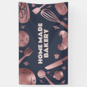 Roos Gold Baking Utensils Bakkerij Spandoek (Verticaal)