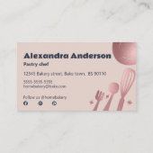 Roos Gold Baking Utensils Bakkerij Visitekaartje (Achterkant)