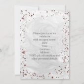 Roos Gold Balloons Roze Confetti Girls Afstuderen Kaart (Achterkant)