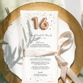 Roos Gold Balloons Sweet 16 Menu