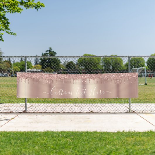 Roos Gold Banner Glitter Drivers - Aangepaste teks (Insitu)