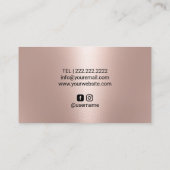 Roos Gold Beauty Logo Hair & Makeup Artist Salon Visitekaartje (Achterkant)