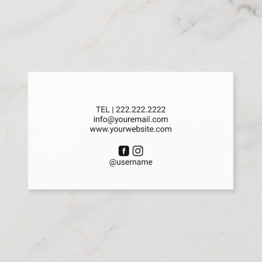 Roos Gold Beauty Logo Hair Stylist Make-up Artiest Visitekaartje (Achterkant)