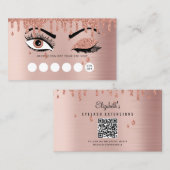 Roos Gold Beauty Makeup Artist Eyelashes Loyalty Visitekaartje (Voorkant / Achterkant)