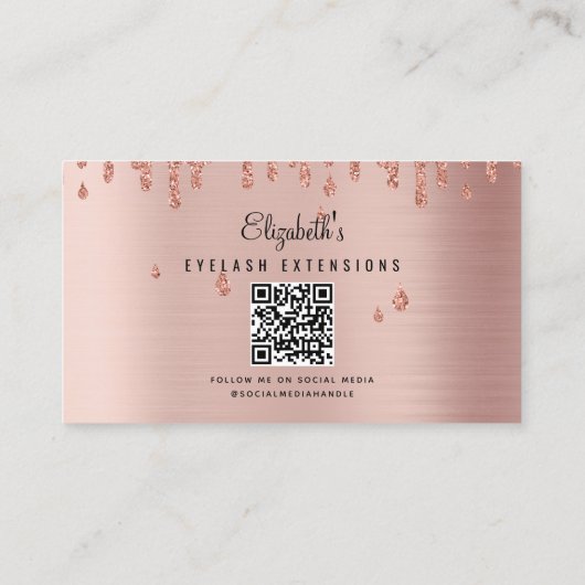 Roos Gold Beauty Makeup Artist Eyelashes Loyalty Visitekaartje (Achterkant)