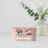 Roos Gold Beauty Makeup Artist Eyelashes Loyalty Visitekaartje (Staand voorkant)