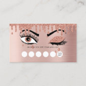 Roos Gold Beauty Makeup Artist Eyelashes Loyalty Visitekaartje (Voorkant)