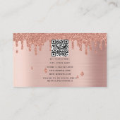Roos Gold Beauty Makeup Artist Eyelashes QR-code Visitekaartje (Achterkant)