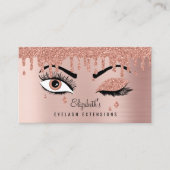 Roos Gold Beauty Makeup Artist Eyelashes QR-code Visitekaartje (Voorkant)