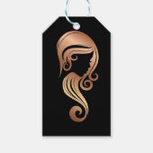 Roos Gold Beauty Meisje Haar & Make-up Salon Party Cadeaulabel (Voorkant)