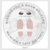 Roos Gold Beauty Salon Afstandelijke Vloer Marker Sticker (Vel)