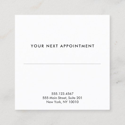 Roos Gold Beauty Salon Appointinder Afsprakenkaartje (Achterkant)