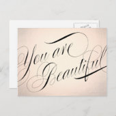 Roos Gold Beauty Salon Briefkaart (Voorkant / Achterkant)