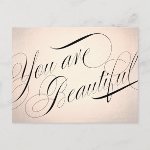 Roos Gold Beauty Salon Briefkaart