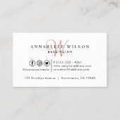 Roos Gold Beauty Trendy Visitekaartje (Achterkant)