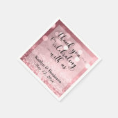 Roos Gold Bedankt voor het vieren met ons! Servet (Hoek)