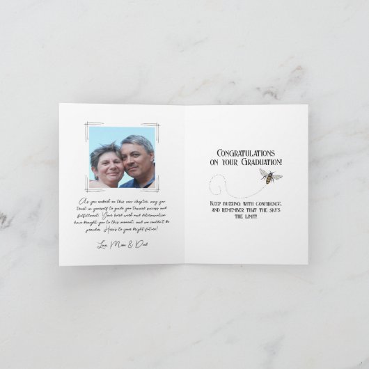 Roos Gold Bee-lieve in uw reis Queen Bee Kaart (Binnen)