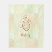 Roos Gold Bee Symbool Fleece Deken (Voorkant)