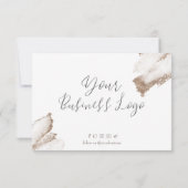 Roos Gold beige Business Cadeft Certificate Kaart (Achterkant)