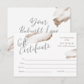 Roos Gold beige Business Cadeft Certificate Kaart (Voorkant / Achterkant)