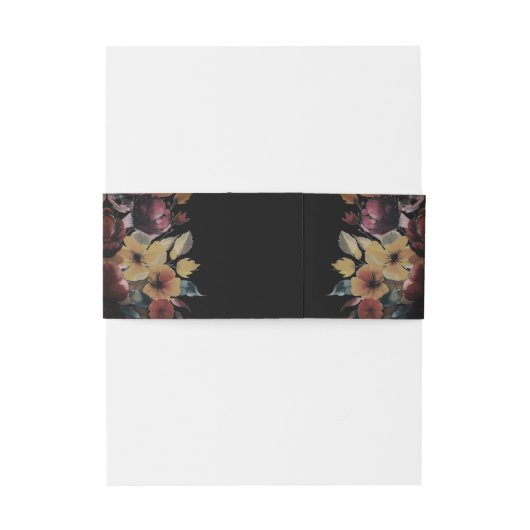 Roos Gold Belly Band voor bruiloft uitnodigingen Uitnodigingen Wikkel (Achterkant Voorbeeld)