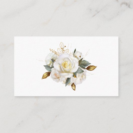 Roos Gold Biologische Bloemen Bruiloft Registry Informatiekaartje (Achterkant)