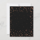 Roos Gold Blac Sweet 16 Save Date Sparkle Confetti Save The Date (Achterkant)