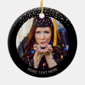 Roos Gold & Black 2022 Afstuderen kerstcadeau Keramisch Ornament (Achterkant)