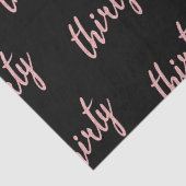 Roos Gold Black 30 verjaardag Glitter "Dertig" Tissuepapier (Detail)