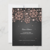 Roos Gold Black 30th Birthday Save Date Winter Kaart (Achterkant)