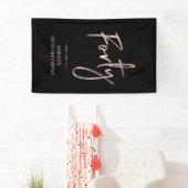 Roos Gold & Black 40 Welkomstbanner op feestdag Spandoek (Insitu)