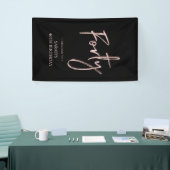 Roos Gold & Black 40 Welkomstbanner op feestdag Spandoek (Beurs)