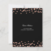 Roos Gold Black 90th Birthday Save Date Confetti Kaart (Achterkant)