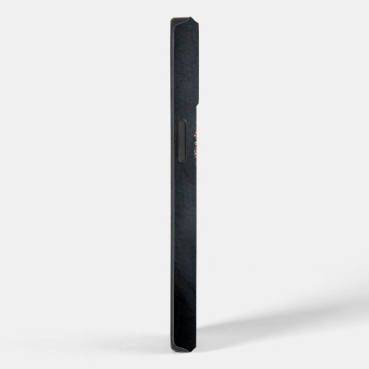 Roos Gold & Black Abstract Elegant Monogrammen Case-Mate iPhone Case (Achterkant / Rechts)